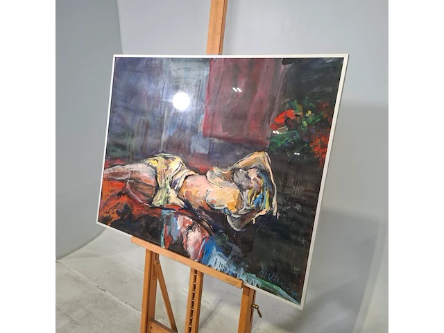 Schilderij, maya wildevuur, nirala, 1991 - afbeelding 4 van  8