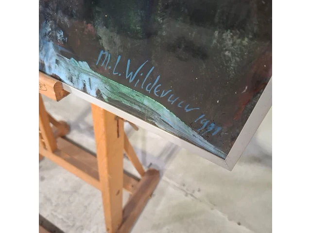 Schilderij, maya wildevuur, nirala, 1991 - afbeelding 5 van  8