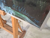 Schilderij, maya wildevuur, nirala, 1991 - afbeelding 5 van  8