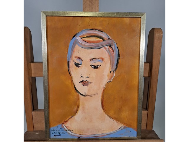 Schilderij, maya wildevuur, ode aan francesco, 2008 - afbeelding 3 van  8