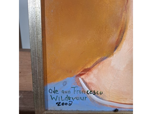 Schilderij, maya wildevuur, ode aan francesco, 2008 - afbeelding 4 van  8