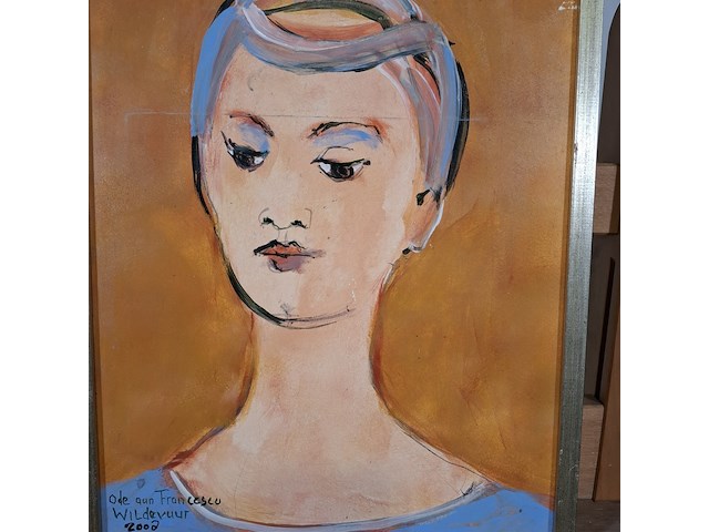 Schilderij, maya wildevuur, ode aan francesco, 2008 - afbeelding 5 van  8