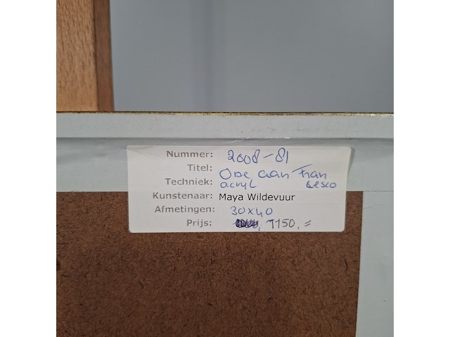 Schilderij, maya wildevuur, ode aan francesco, 2008 - afbeelding 7 van  8