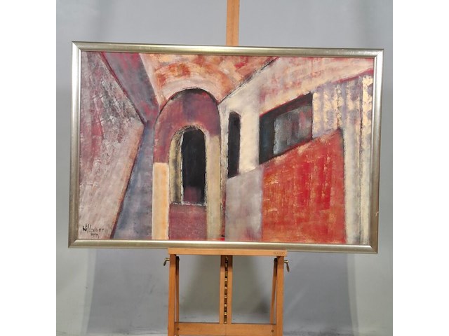 Schilderij, maya wildevuur, poort, 1999 - afbeelding 2 van  8