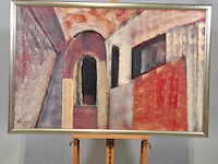 Schilderij, maya wildevuur, poort, 1999 - afbeelding 2 van  8