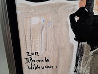 Schilderij, maya wildevuur, vrouw met chihuahua, 2012 - afbeelding 5 van  7