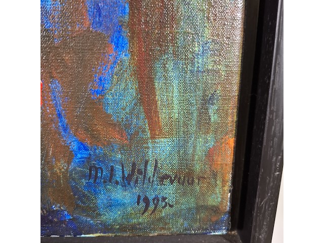 Schilderij, maya wildevuur, zwangere naakte vrouw - afbeelding 5 van  8