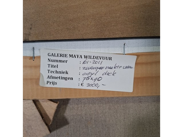 Schilderij, maya wildevuur, zwangere naakte vrouw - afbeelding 8 van  8