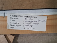 Schilderij, maya wildevuur, zwangere naakte vrouw - afbeelding 8 van  8