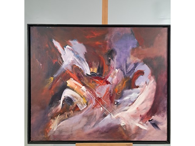 Schilderij, mieke sampers, rapsody in red, 1993 - afbeelding 1 van  8