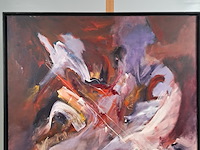 Schilderij, mieke sampers, rapsody in red, 1993 - afbeelding 2 van  8