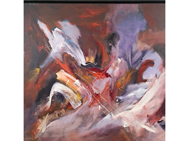 Schilderij, mieke sampers, rapsody in red, 1993 - afbeelding 3 van  8