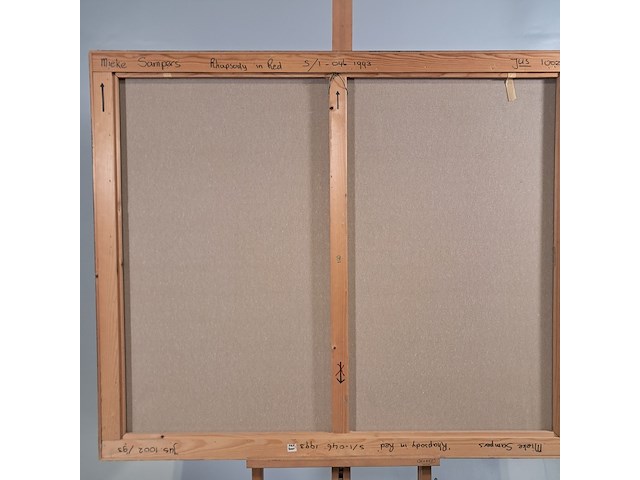 Schilderij, mieke sampers, rapsody in red, 1993 - afbeelding 5 van  8