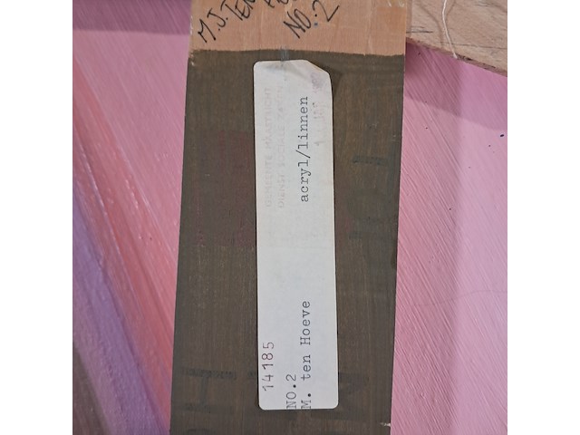 Schilderij, m.j. ten hoeve, no. 2, 1981 - afbeelding 7 van  8