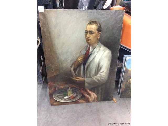 Schilderij: o van vosselen zelfportret - afbeelding 1 van  3