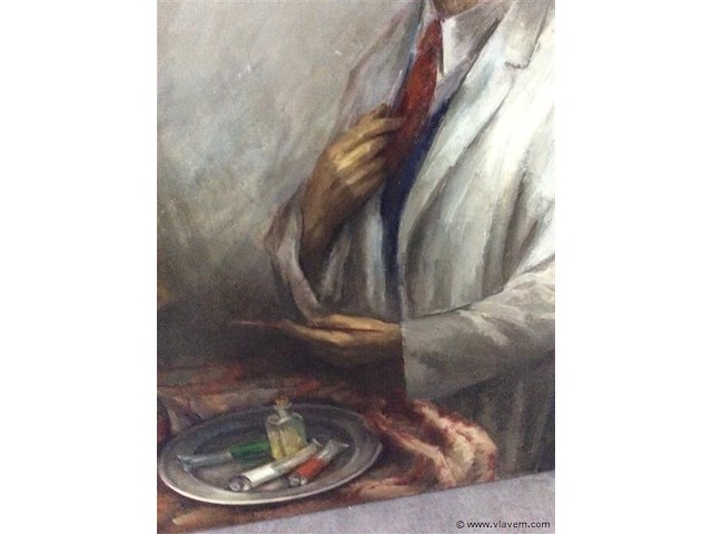 Schilderij: o van vosselen zelfportret - afbeelding 2 van  3