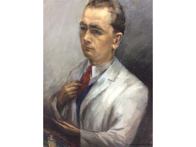 Schilderij: o van vosselen zelfportret - afbeelding 3 van  3