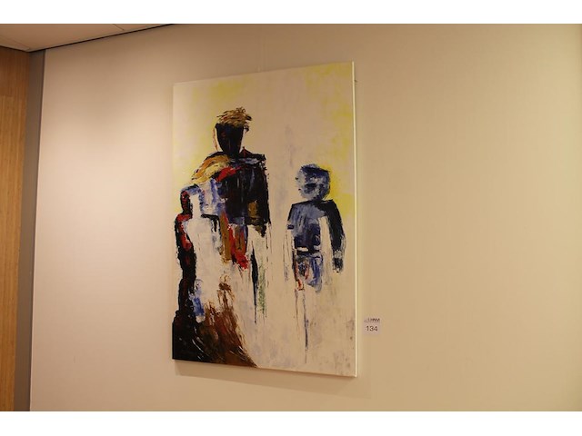 Schilderij op doek met afmeting 80 x 120 cm gesigneerd c. stompe. - afbeelding 1 van  3