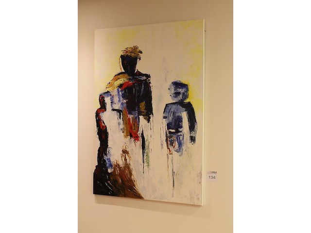 Schilderij op doek met afmeting 80 x 120 cm gesigneerd c. stompe. - afbeelding 2 van  3