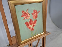 Schilderij op paneel, r. van der borden, 12 bloemstudies, bizarre zaailing - afbeelding 2 van  8