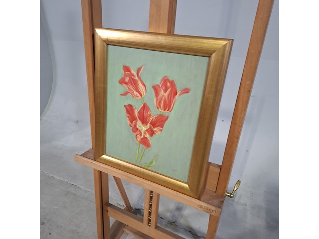 Schilderij op paneel, r. van der borden, 12 bloemstudies, bizarre zaailing - afbeelding 3 van  8