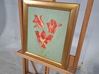 Schilderij op paneel, r. van der borden, 12 bloemstudies, bizarre zaailing - afbeelding 3 van  8