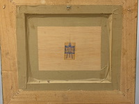 Schilderij op paneel, 'schaats tafereel' - afbeelding 7 van  8