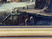 Schilderij op paneel, 'schaatsen winterlandschap' - afbeelding 4 van  9