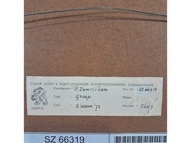 Schilderij, p. zondervan, groep, 1970 - afbeelding 7 van  7