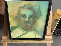 Schilderij portret getekend o. hoge - afbeelding 1 van  3