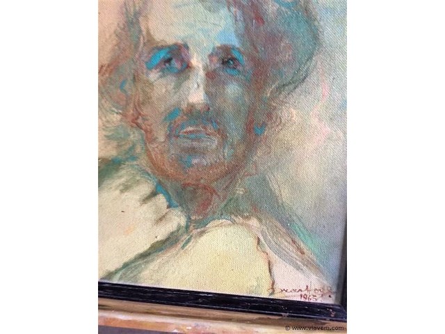 Schilderij portret getekend o. hoge - afbeelding 2 van  3