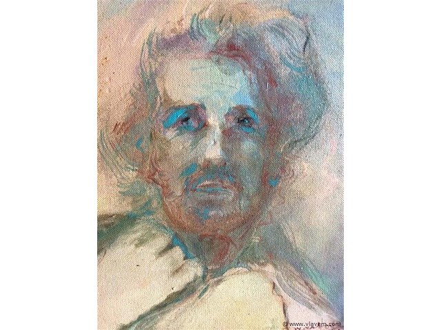 Schilderij portret getekend o. hoge - afbeelding 3 van  3