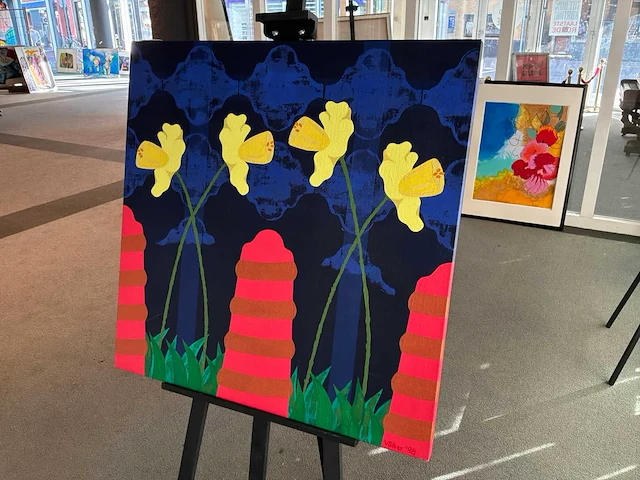 Schilderij “rene volker- paaltjes” - afbeelding 2 van  6