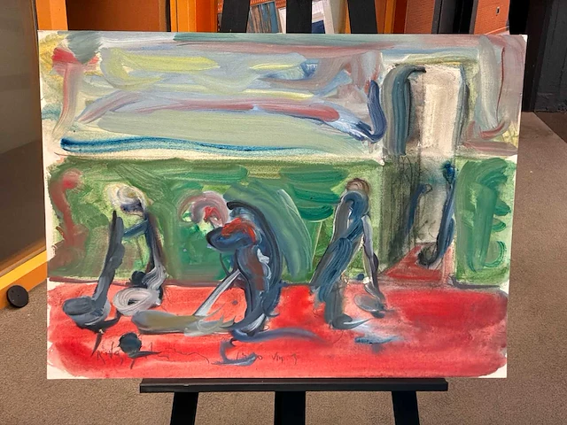 Schilderij “ricardas vaitekumas- red floor” - afbeelding 1 van  6