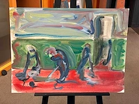 Schilderij “ricardas vaitekumas- red floor”
