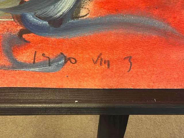 Schilderij “ricardas vaitekumas- red floor” - afbeelding 5 van  6