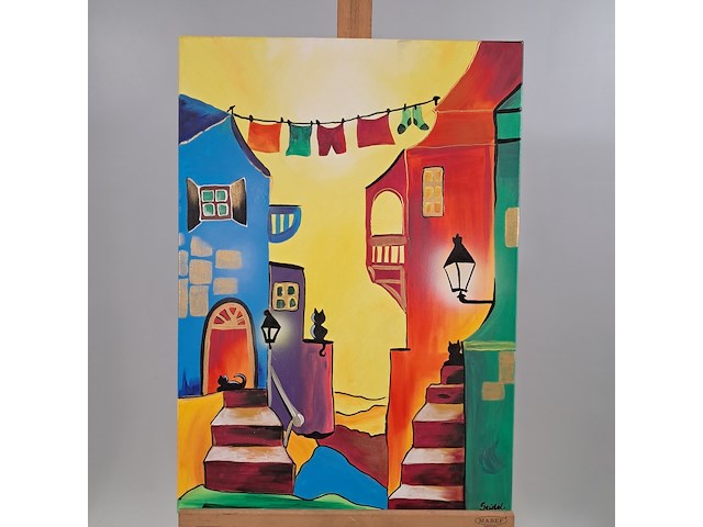 Schilderij, seidel, abstract - afbeelding 1 van  4