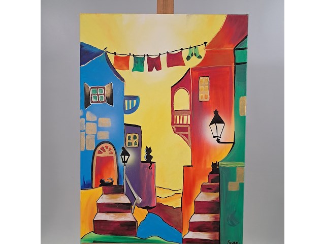 Schilderij, seidel, abstract - afbeelding 2 van  4