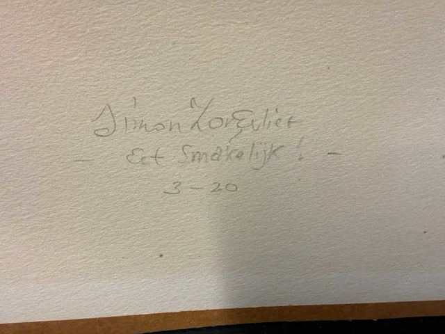 Schilderij “simon zorgvliet- eet smakelijk “ - afbeelding 4 van  5