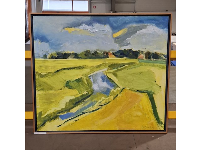 Schilderij sita geerling, fries landschap - afbeelding 1 van  5