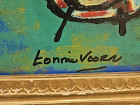 Schilderij, tonnie voorn, "cobra figuren" olieverf op doek - afbeelding 2 van  6