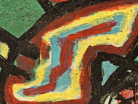 Schilderij, tonnie voorn, "cobra figuren" olieverf op doek - afbeelding 3 van  6