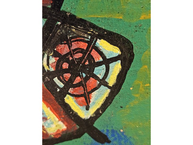Schilderij, tonnie voorn, "cobra figuren" olieverf op doek - afbeelding 4 van  6