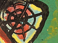 Schilderij, tonnie voorn, "cobra figuren" olieverf op doek - afbeelding 4 van  6