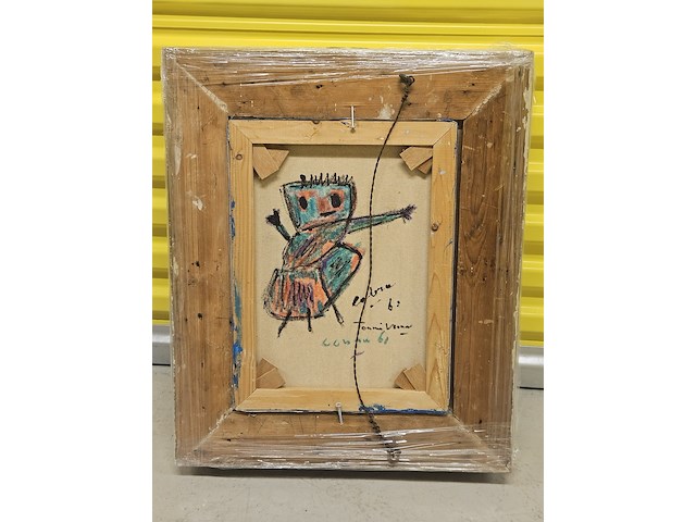 Schilderij, tonnie voorn, "cobra figuren" olieverf op doek - afbeelding 6 van  6