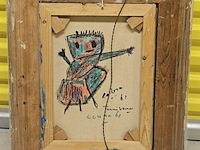 Schilderij, tonnie voorn, "cobra figuren" olieverf op doek - afbeelding 6 van  6