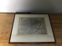 Schilderij van historische plattegrond van brussel