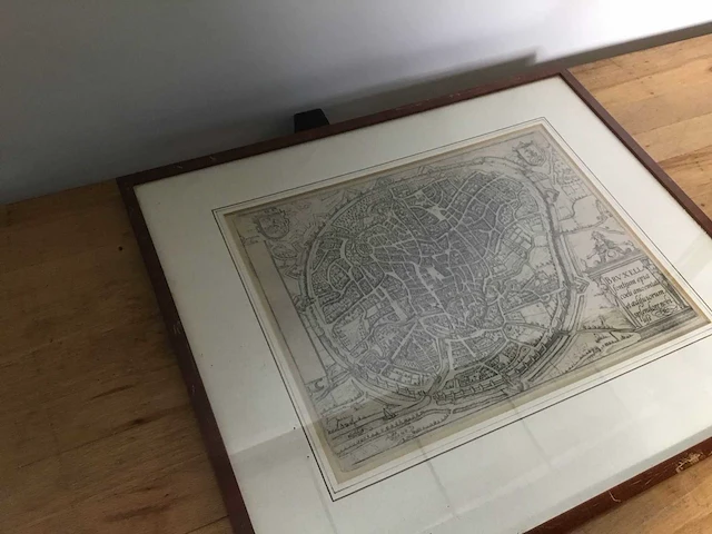 Schilderij van historische plattegrond van brussel - afbeelding 2 van  5