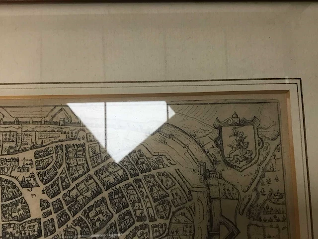 Schilderij van historische plattegrond van brussel - afbeelding 4 van  5