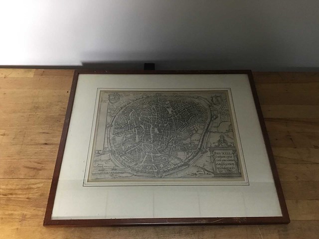 Schilderij van historische plattegrond van brussel - afbeelding 1 van  5